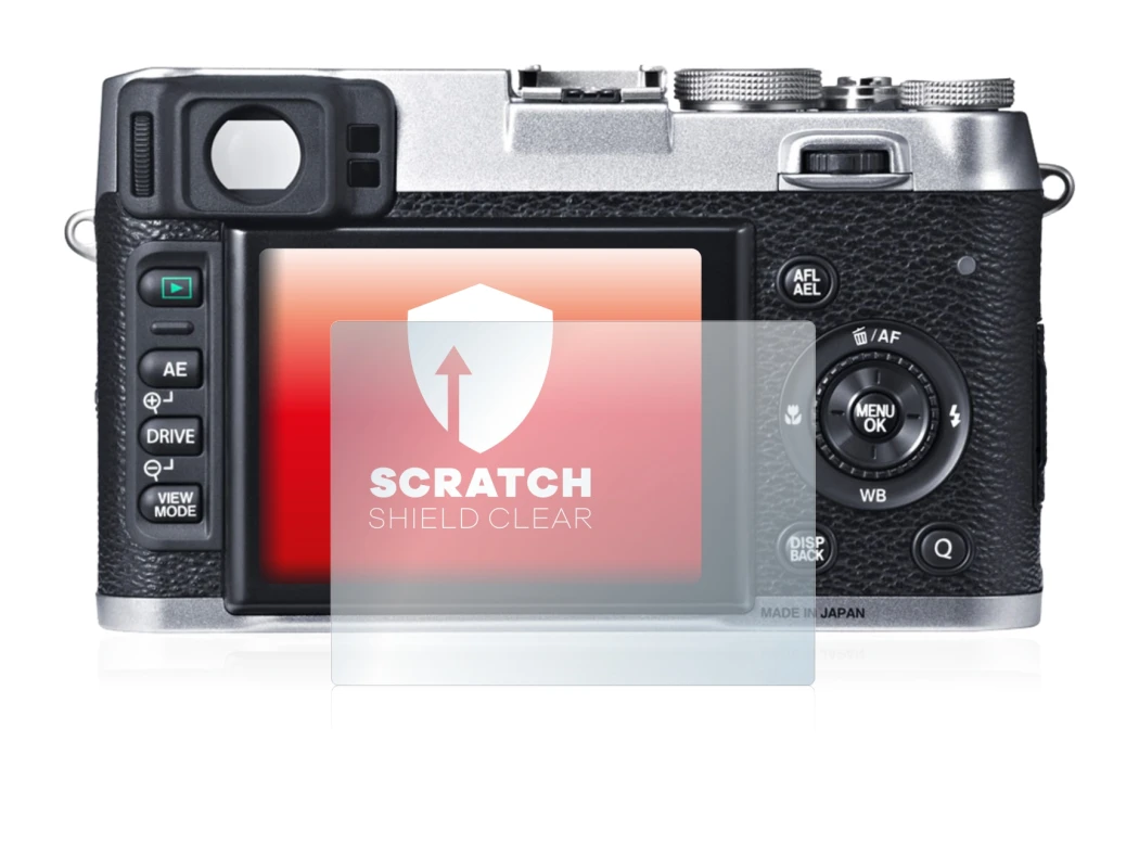 Immagine del dispositivo Fujifilm X100S con un'ampia varietà di protezioni per lo schermo.