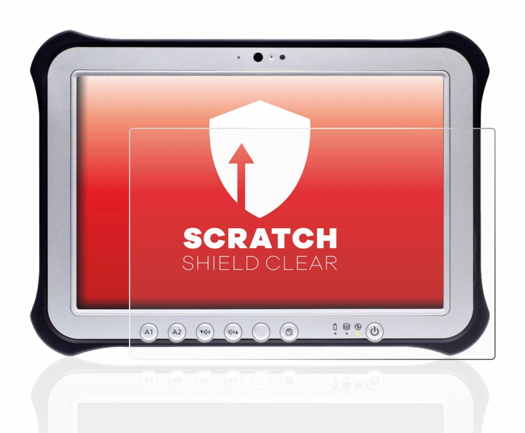 Immagine del dispositivo Panasonic Toughpad FZ-G1 con un'ampia varietà di protezioni per lo schermo.