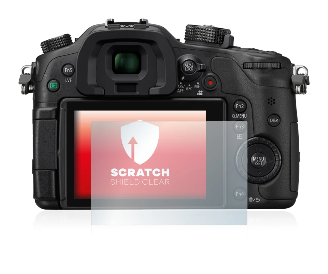 Immagine del dispositivo Panasonic Lumix DMC-GH4 con un'ampia varietà di protezioni per lo schermo.