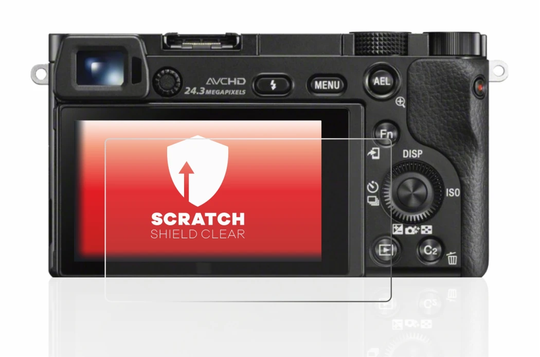 Immagine del dispositivo Sony Alpha 6000 con un'ampia varietà di protezioni per lo schermo.