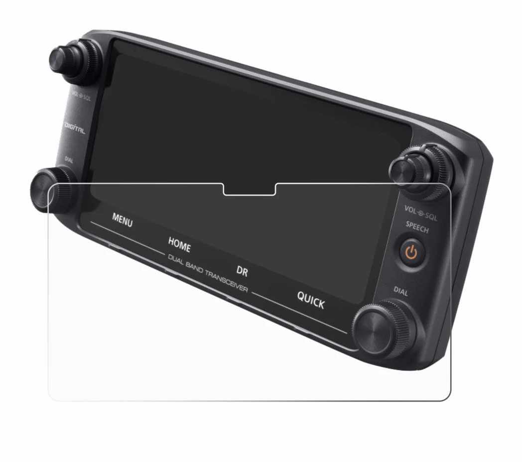 Immagine del dispositivo Icom ID-5100 con un'ampia varietà di protezioni per lo schermo.