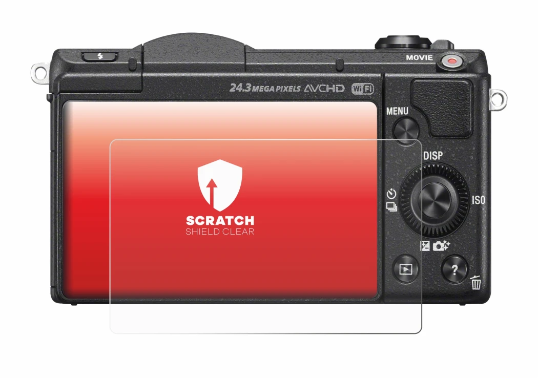 Immagine del dispositivo Sony Alpha 5100 (DSLR-A5100) con un'ampia varietà di protezioni per lo schermo.