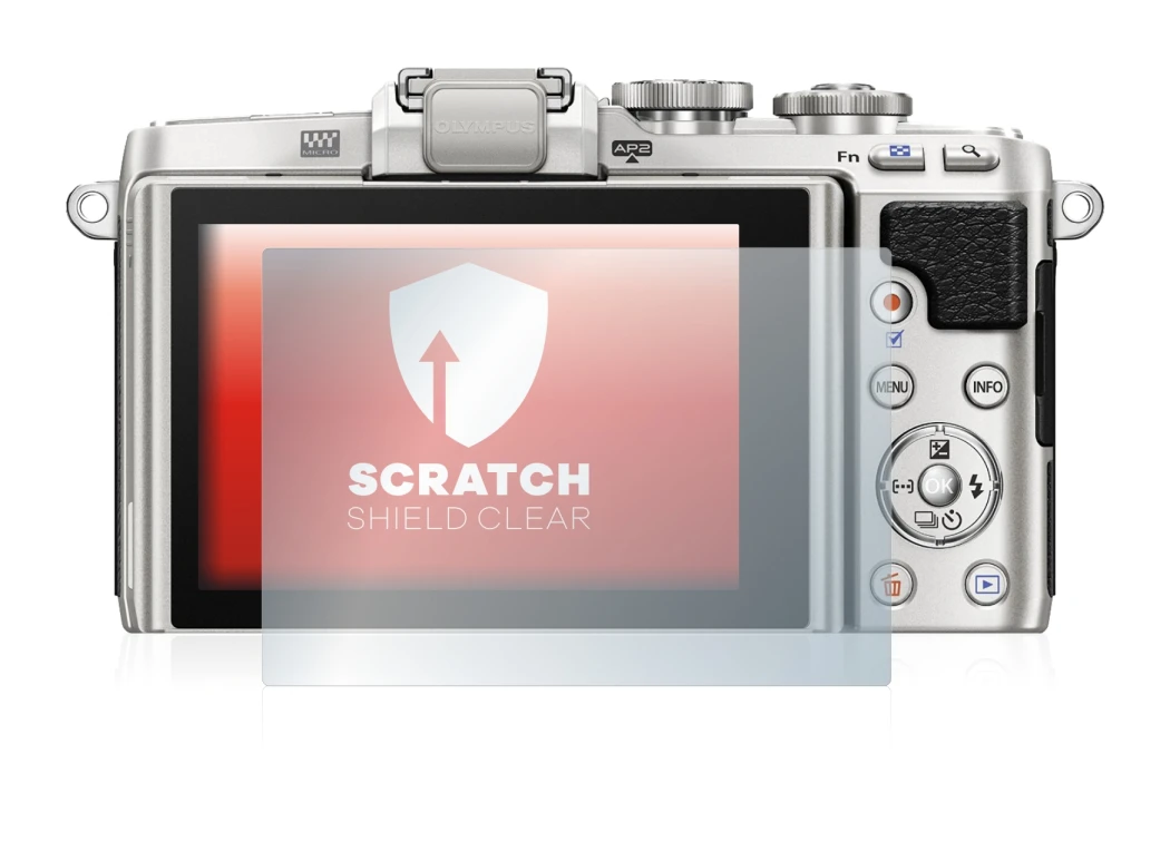 Immagine del dispositivo Olympus PEN E-PL7 con un'ampia varietà di protezioni per lo schermo.