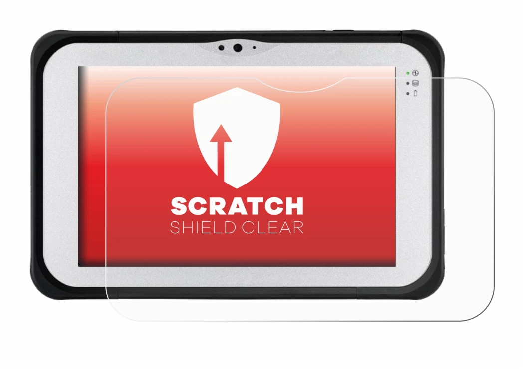 Immagine del dispositivo Panasonic Toughpad FZ-M1 con un'ampia varietà di protezioni per lo schermo.