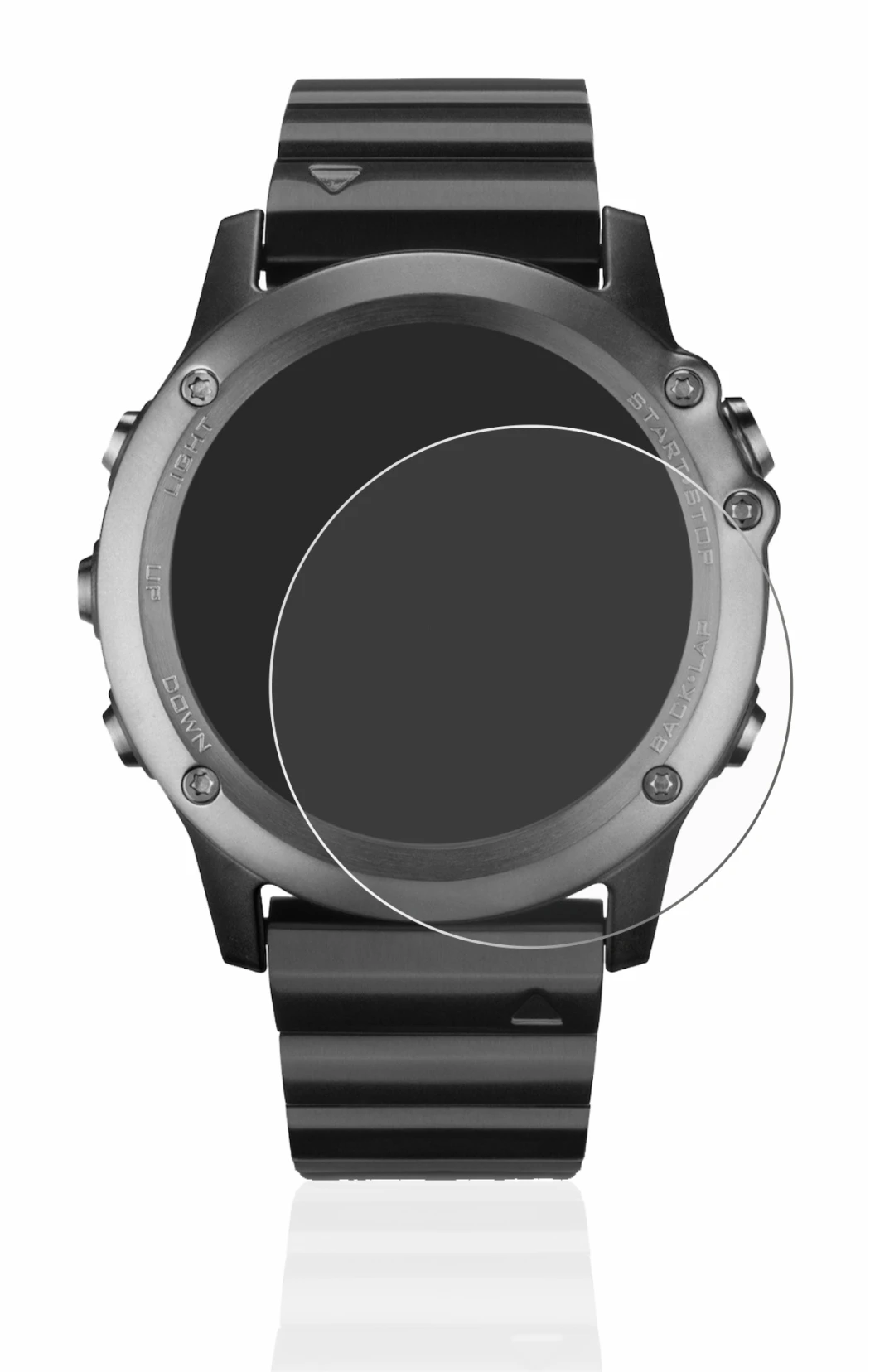 Immagine del dispositivo Garmin Fenix 3 con un'ampia varietà di protezioni per lo schermo.