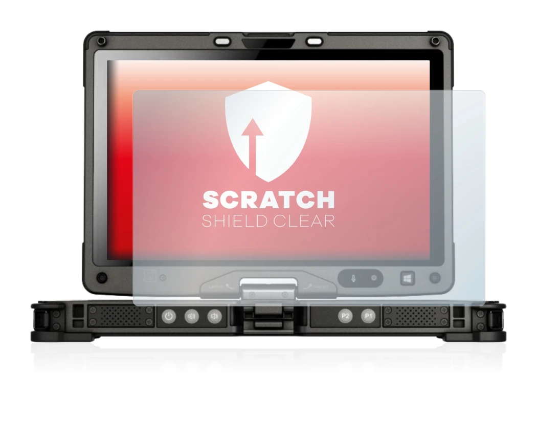 Immagine del dispositivo Getac V110 con un'ampia varietà di protezioni per lo schermo.