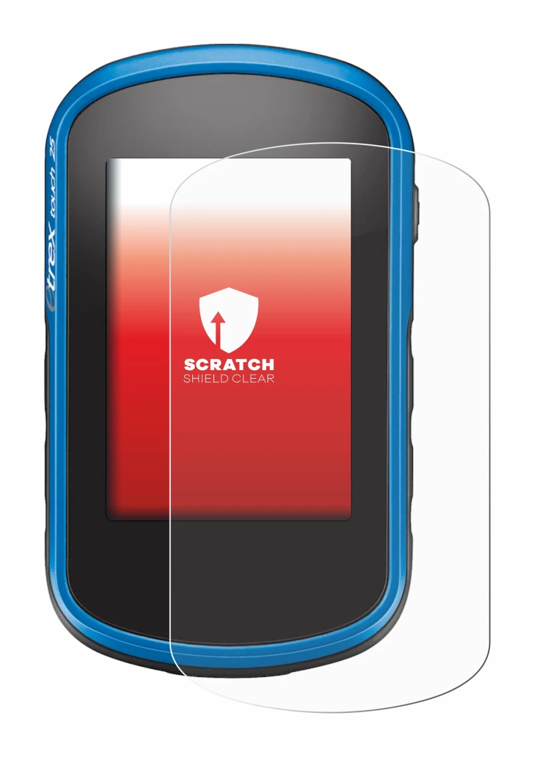 Immagine del dispositivo Garmin eTrex Touch 35 con un'ampia varietà di protezioni per lo schermo.
