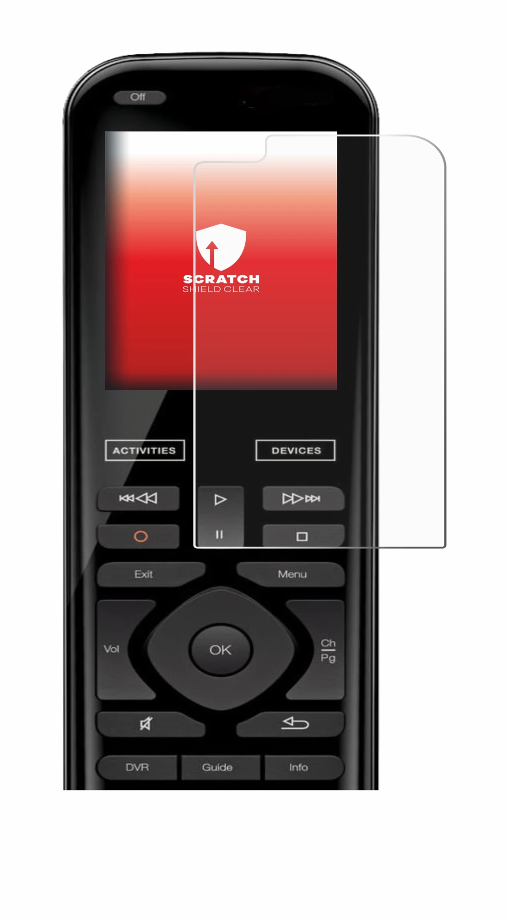 Immagine del dispositivo Logitech Harmony 950 con un'ampia varietà di protezioni per lo schermo.