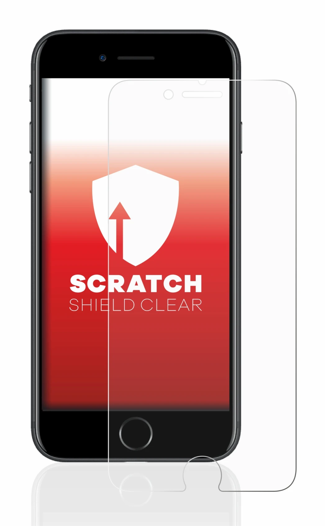 Immagine del dispositivo Apple iPhone 7 con un'ampia varietà di protezioni per lo schermo.