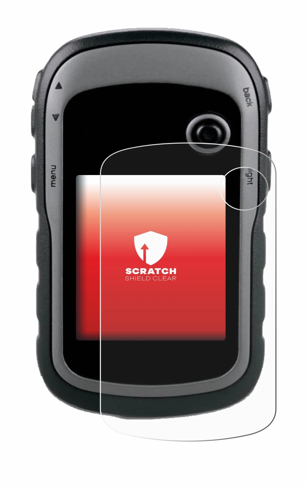 Immagine del dispositivo Garmin eTrex 30x con un'ampia varietà di protezioni per lo schermo.
