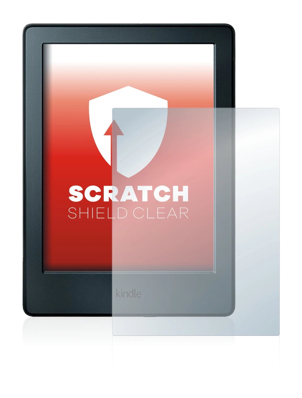 Immagine del dispositivo Amazon Kindle 2016 (8a Gen.) con un'ampia varietà di protezioni per lo schermo.