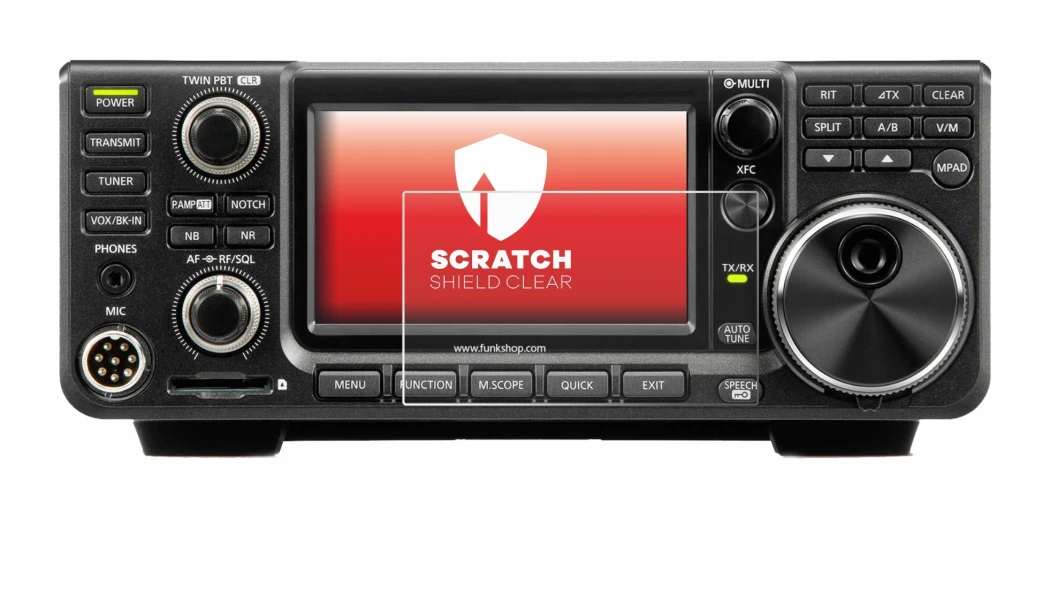 Immagine del dispositivo Icom IC-7300 con un'ampia varietà di protezioni per lo schermo.