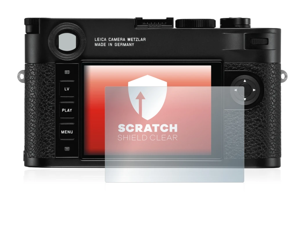 Immagine del dispositivo Leica M10 con un'ampia varietà di protezioni per lo schermo.