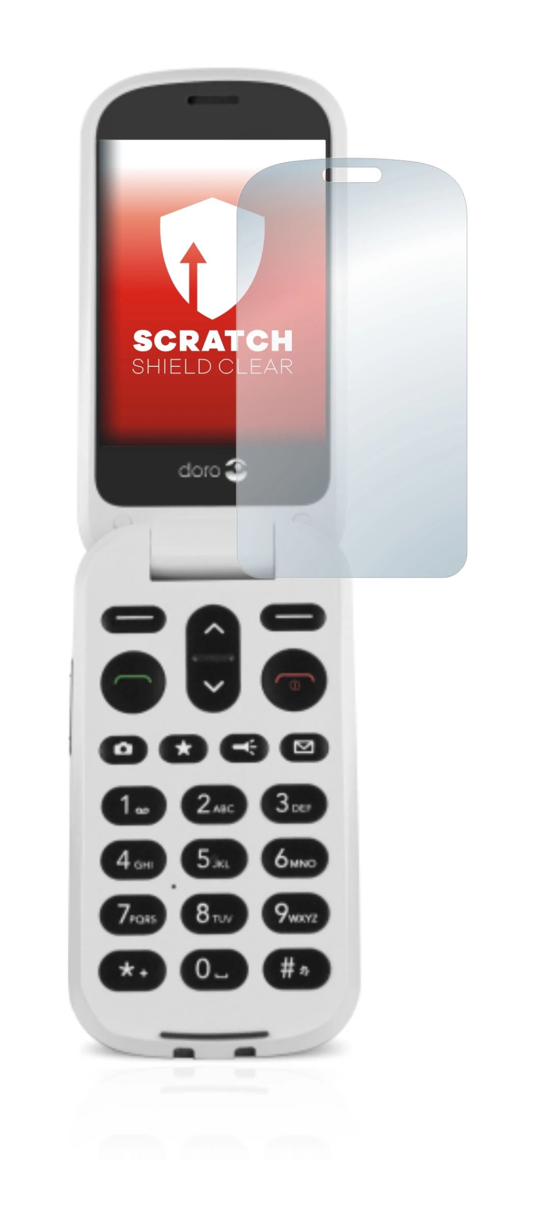 Immagine del dispositivo Doro 6050 con un'ampia varietà di protezioni per lo schermo.