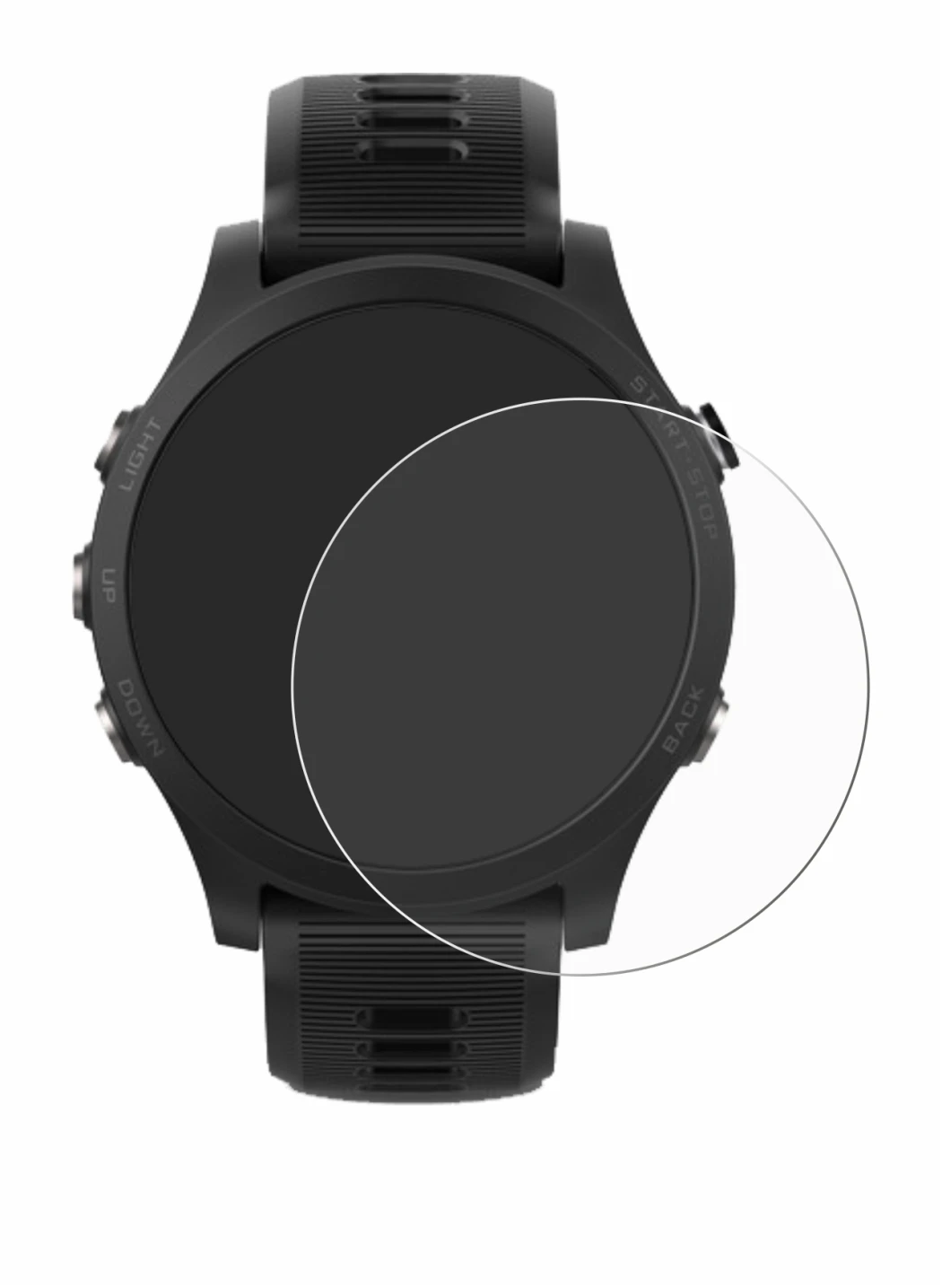 Immagine del dispositivo Garmin Forerunner 935 con un'ampia varietà di protezioni per lo schermo.