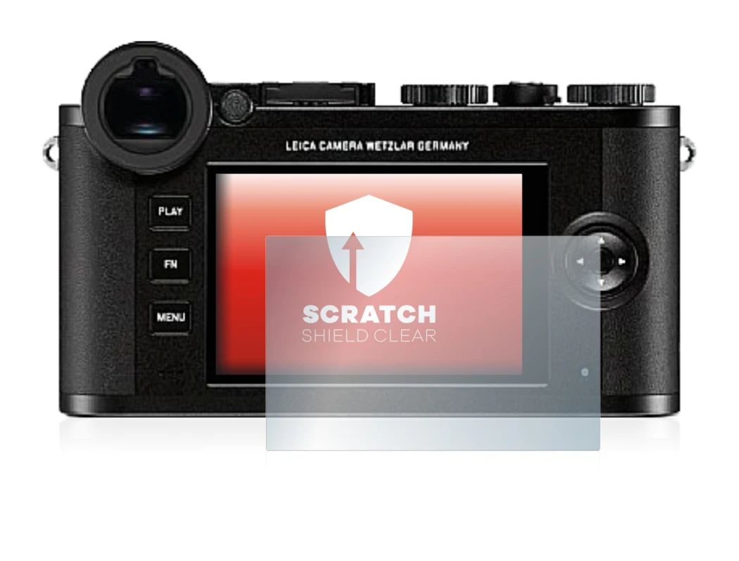 Immagine del dispositivo Leica CL con un'ampia varietà di protezioni per lo schermo.