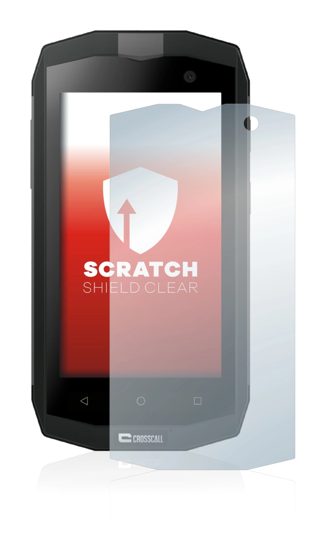 Immagine del dispositivo Crosscall Trekker M1 Core con un'ampia varietà di protezioni per lo schermo.