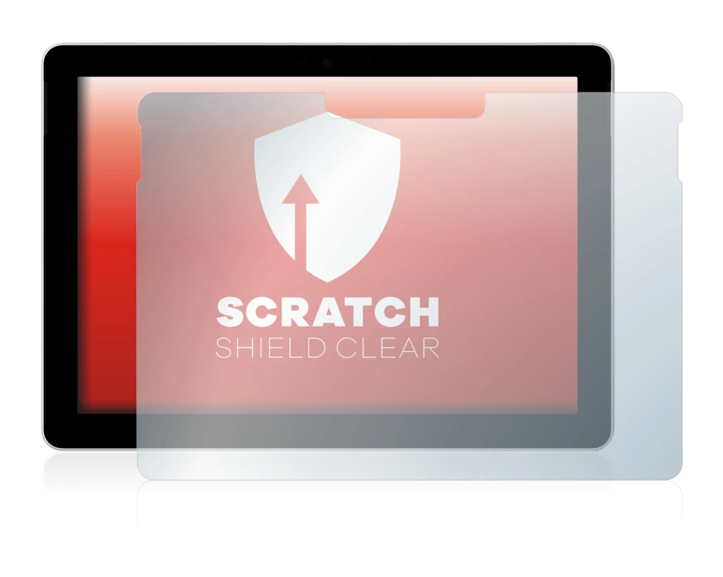 Immagine del dispositivo Microsoft Surface Go (1a Gen.) con un'ampia varietà di protezioni per lo schermo.