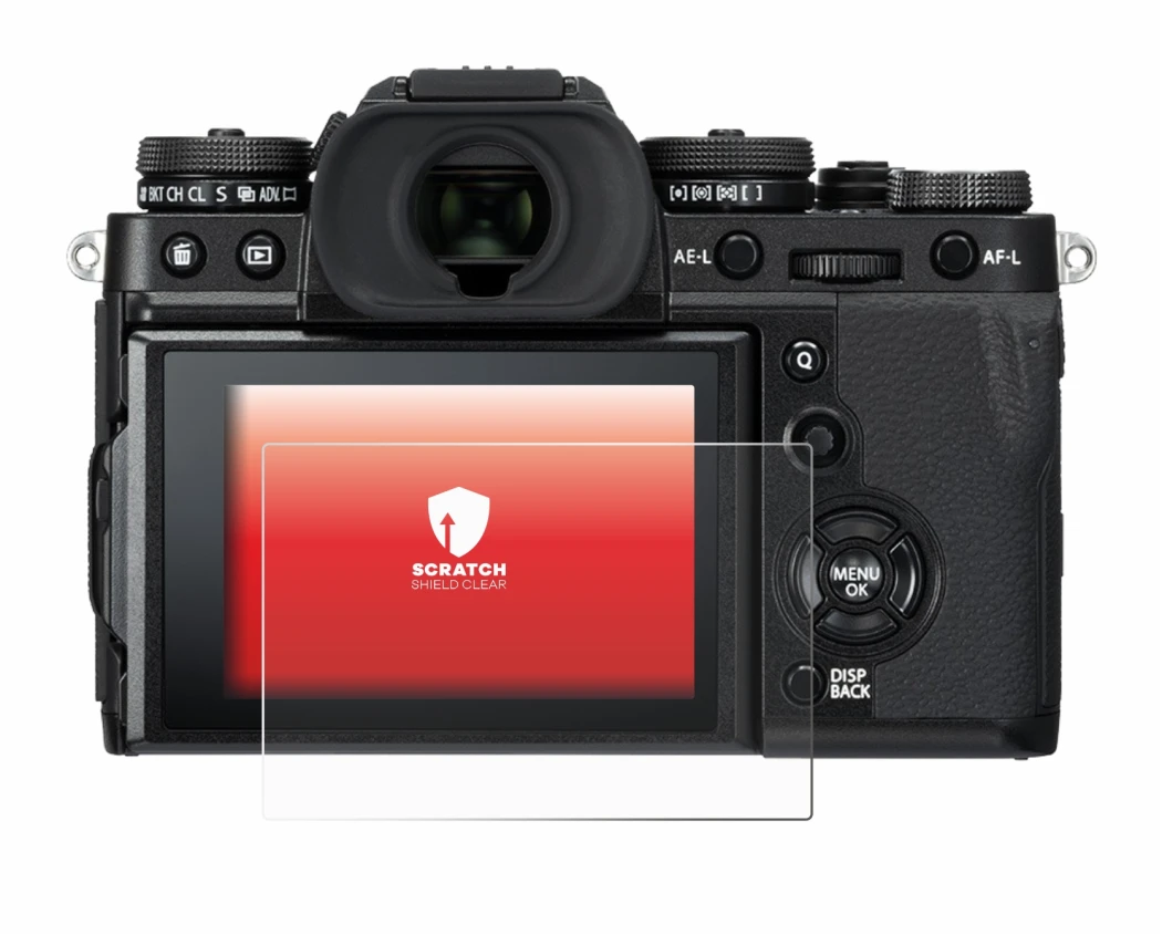 Immagine del dispositivo Fujifilm X-T3 con un'ampia varietà di protezioni per lo schermo.