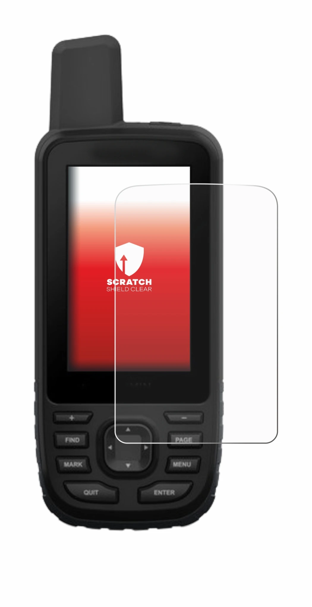 Immagine del dispositivo Garmin GPSMAP 66st con un'ampia varietà di protezioni per lo schermo.