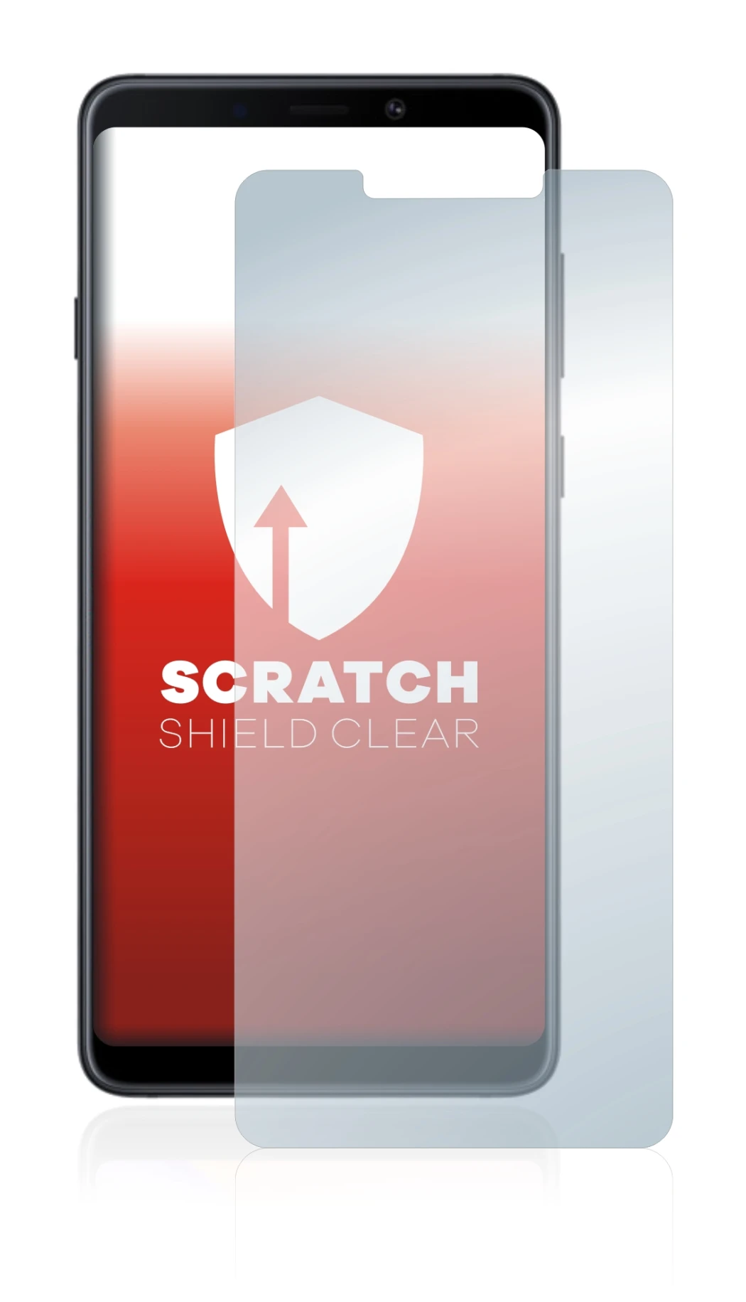 Immagine del dispositivo Samsung Galaxy A9 2018 con un'ampia varietà di protezioni per lo schermo.