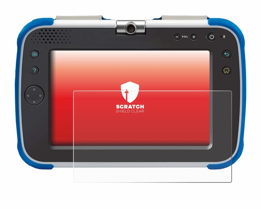 Immagine del dispositivo Vtech Storio Max XL 2.0 con un'ampia varietà di protezioni per lo schermo.