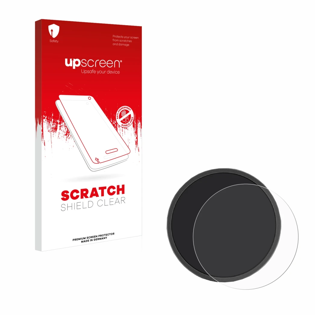 Parte frontale di una confezione del prodotto con il logo del marchio upscreen. Accanto è raffigurato il dispositivo Beeline M