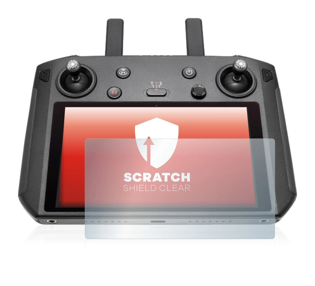 Immagine del dispositivo DJI Smart Controller con un'ampia varietà di protezioni per lo schermo.