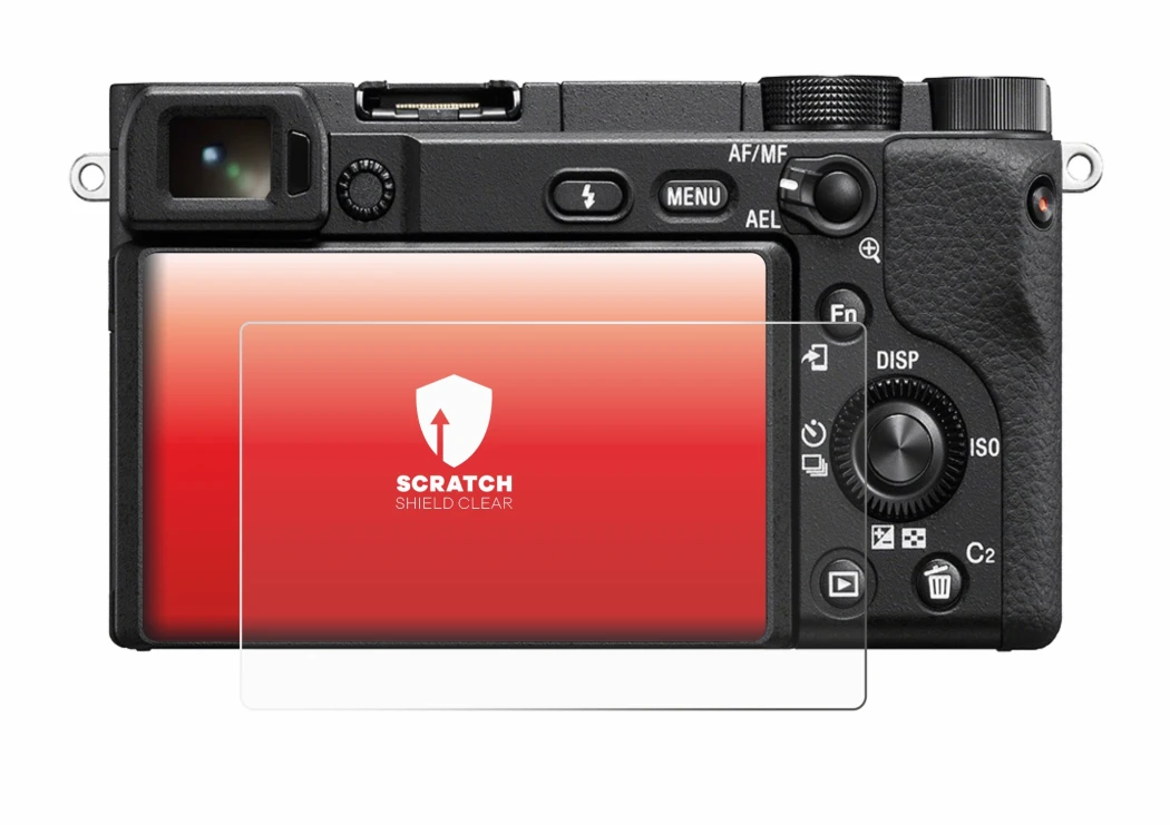 Immagine del dispositivo Sony Alpha 6400 con un'ampia varietà di protezioni per lo schermo.