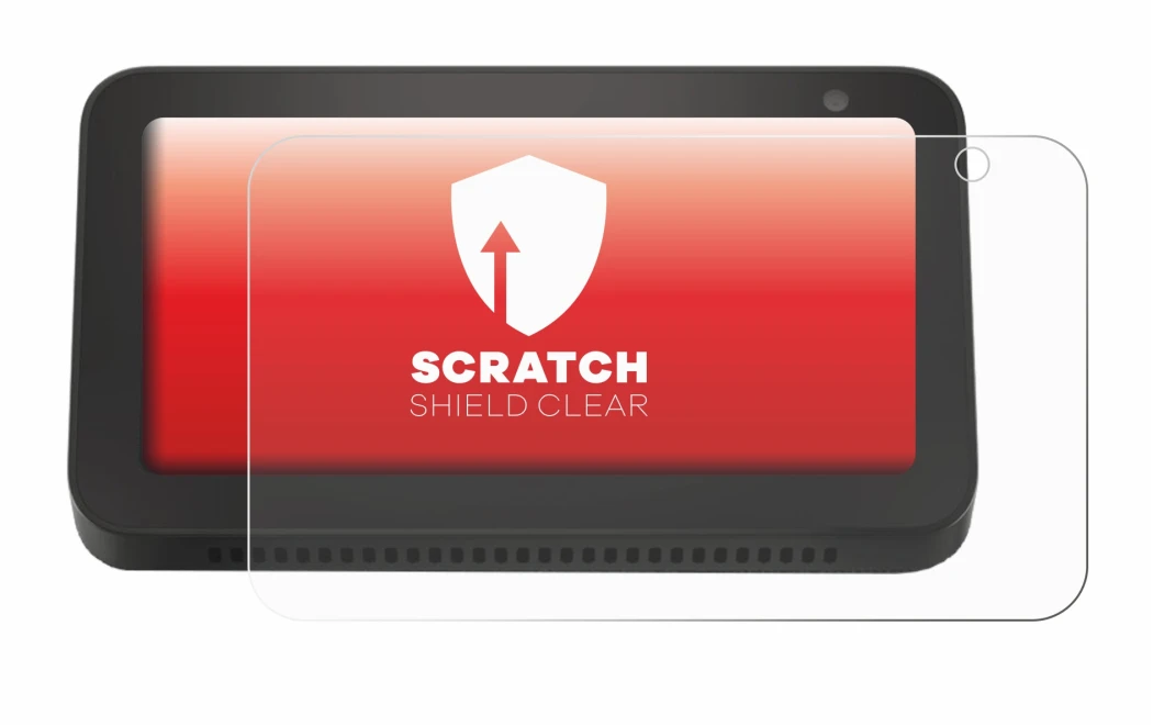 Immagine del dispositivo Amazon Echo Show 5 (2a Gen.) con un'ampia varietà di protezioni per lo schermo.