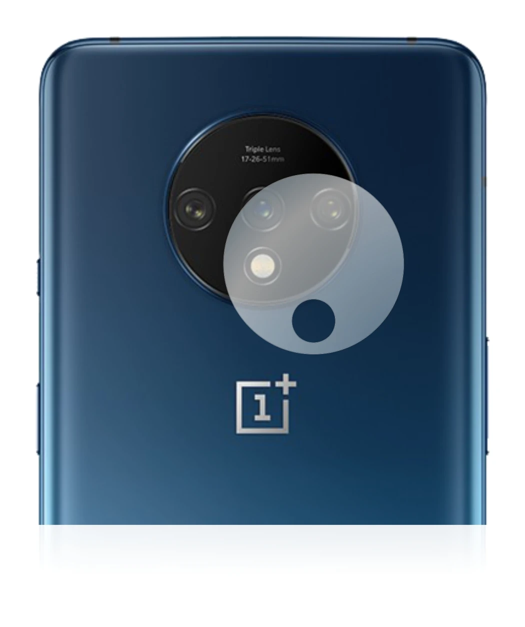 Immagine del dispositivo OnePlus 7T (SOLO Fotocamera) con un'ampia varietà di protezioni per lo schermo.