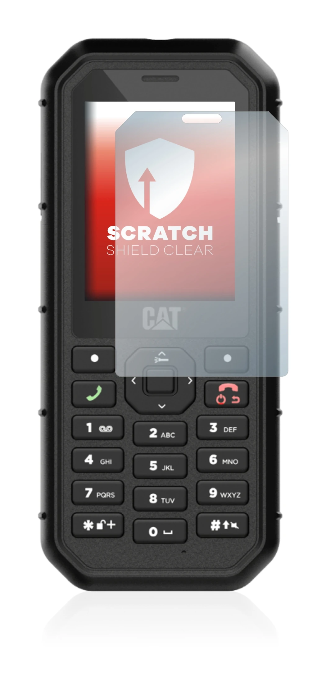 Immagine del dispositivo Caterpillar Cat B26 con un'ampia varietà di protezioni per lo schermo.