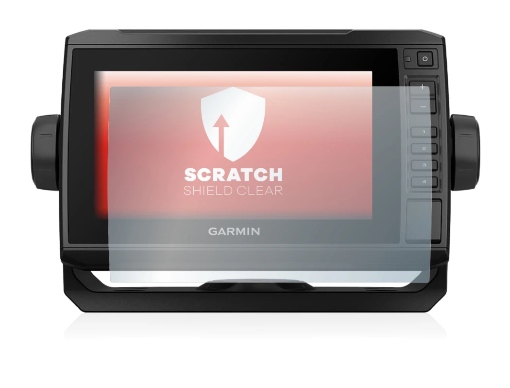 Immagine del dispositivo Garmin ECHOMAP UHD 72cv con un'ampia varietà di protezioni per lo schermo.