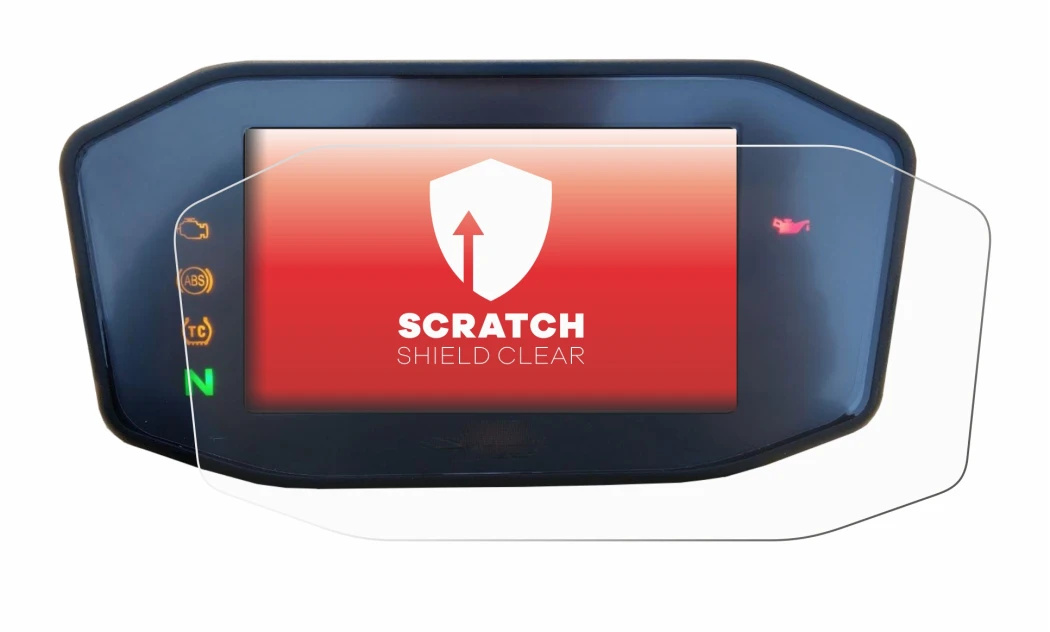 Immagine del dispositivo KTM 890 Duke R 2020 TFT Screen con un'ampia varietà di protezioni per lo schermo.