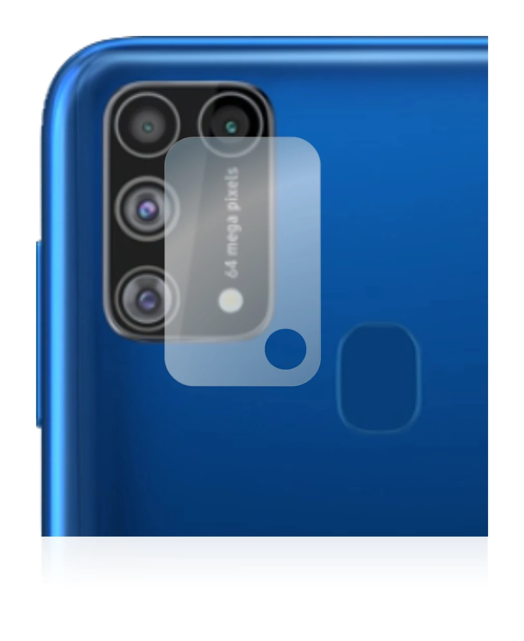 Immagine del dispositivo Samsung Galaxy M31 (SOLO Fotocamera) con un'ampia varietà di protezioni per lo schermo.