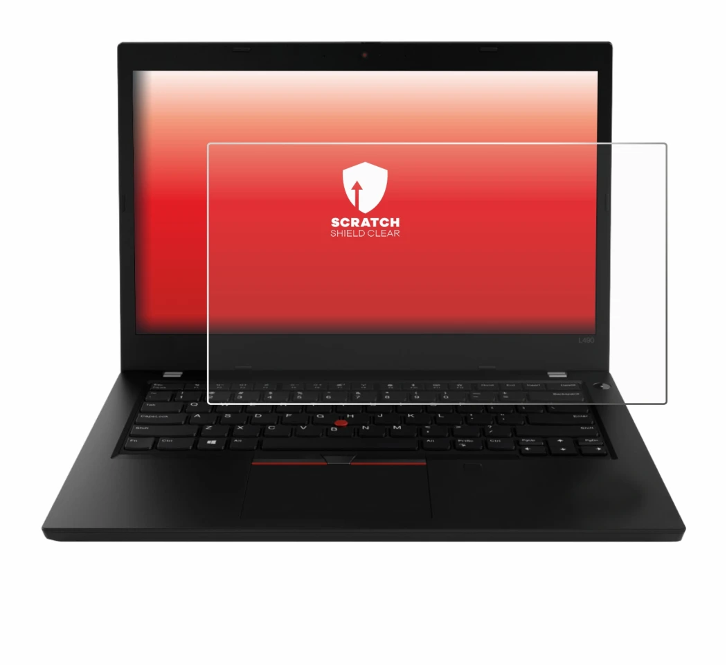 Immagine del dispositivo Lenovo ThinkPad L490 con un'ampia varietà di protezioni per lo schermo.
