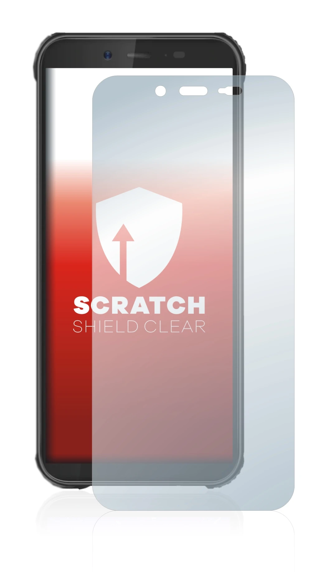 Immagine del dispositivo Blackview BV5500 Plus con un'ampia varietà di protezioni per lo schermo.