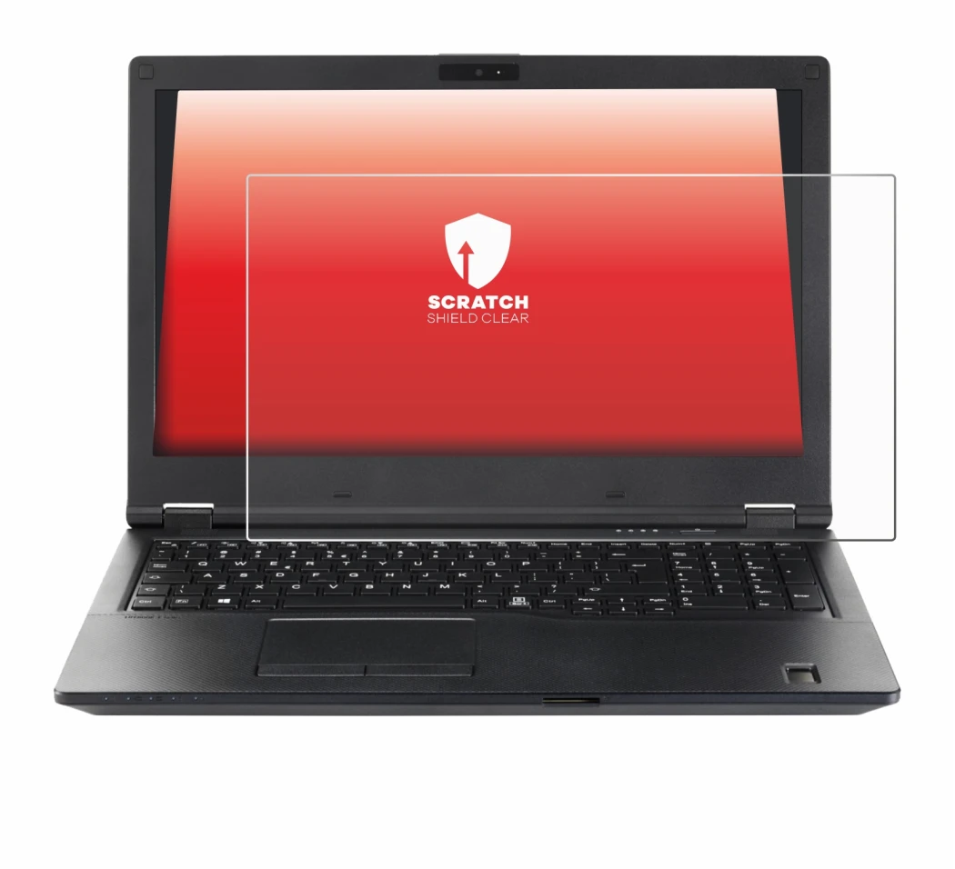 Immagine del dispositivo Fujitsu Lifebook E5510 con un'ampia varietà di protezioni per lo schermo.