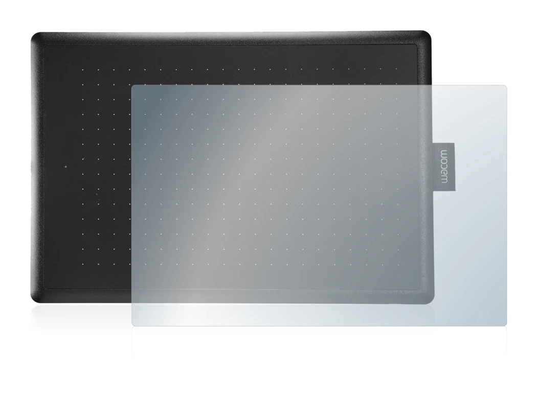 Immagine del dispositivo Wacom One Medium con un'ampia varietà di protezioni per lo schermo.