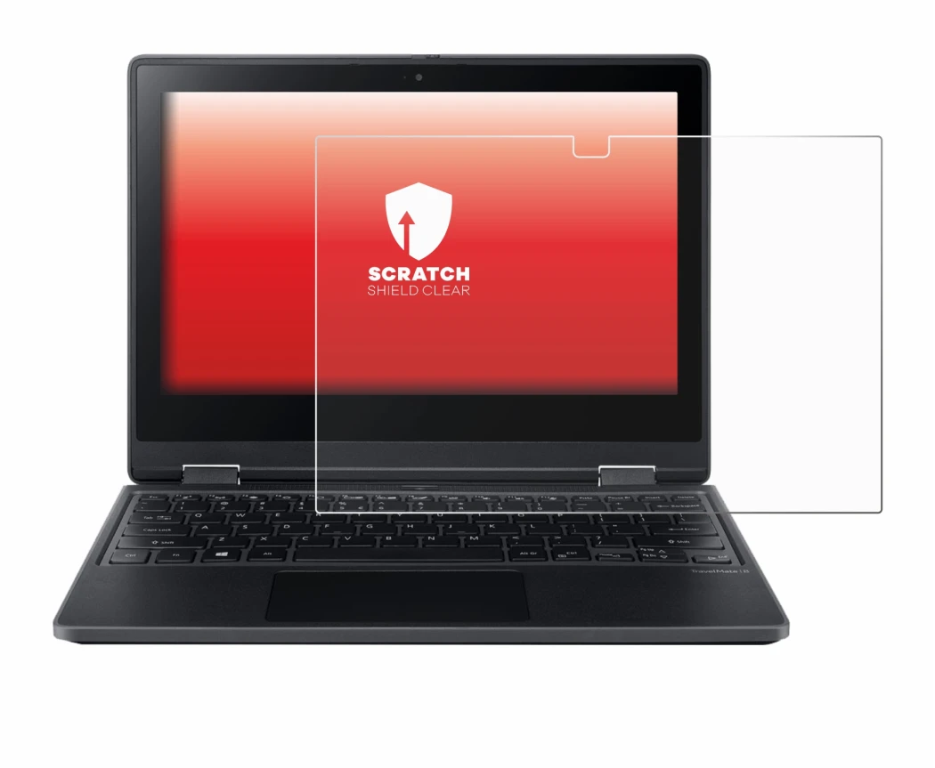 Immagine del dispositivo Acer TravelMate Spin B3 con un'ampia varietà di protezioni per lo schermo.