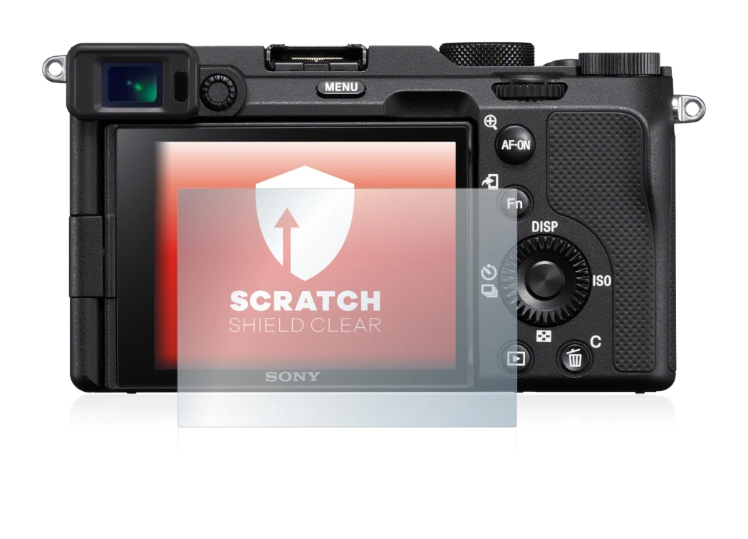 Immagine del dispositivo Sony A7C con un'ampia varietà di protezioni per lo schermo.