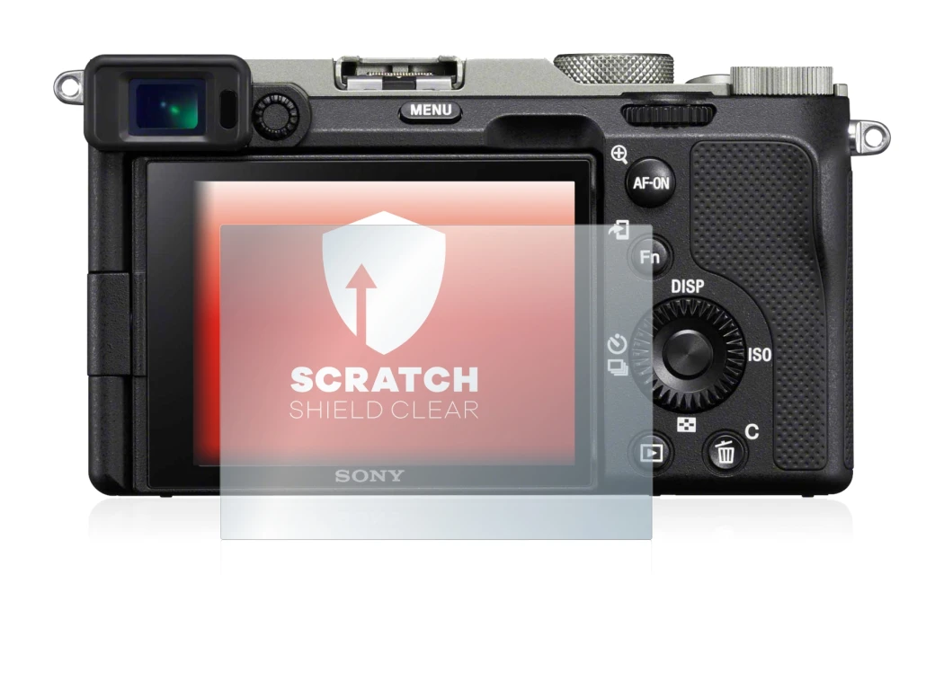 Immagine del dispositivo Sony Alpha 7C con un'ampia varietà di protezioni per lo schermo.