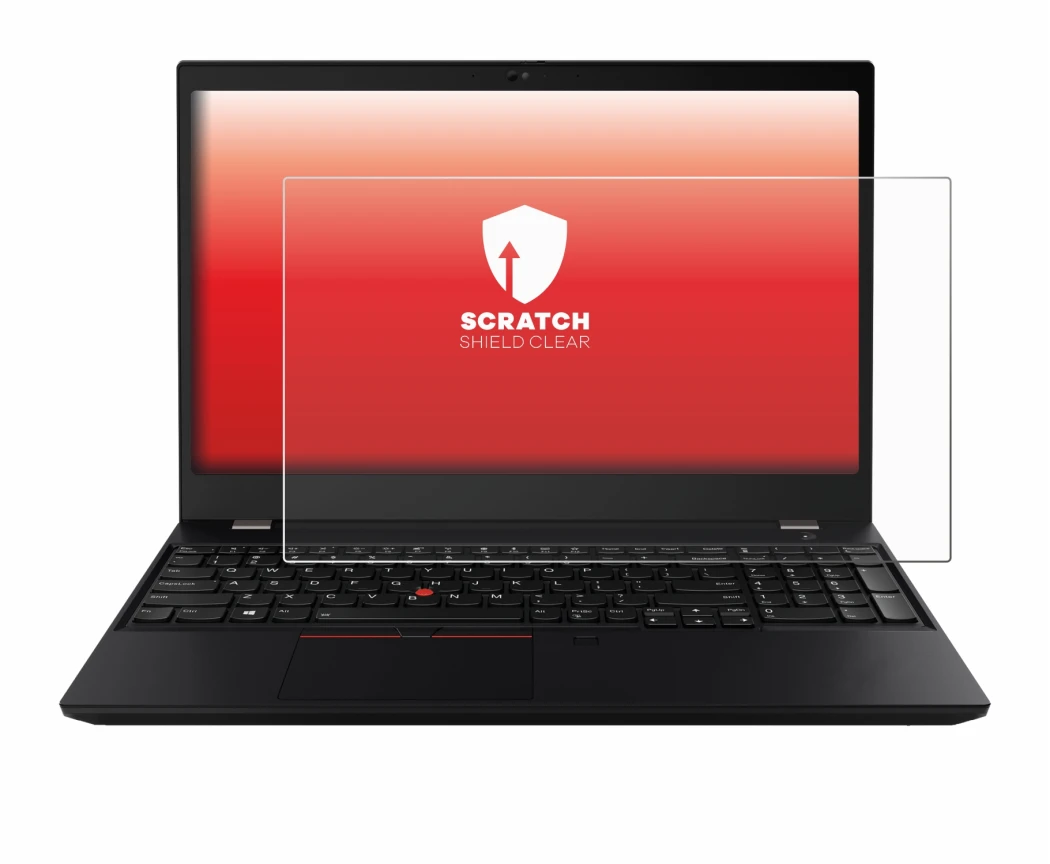 Immagine del dispositivo Lenovo ThinkPad T15 con un'ampia varietà di protezioni per lo schermo.