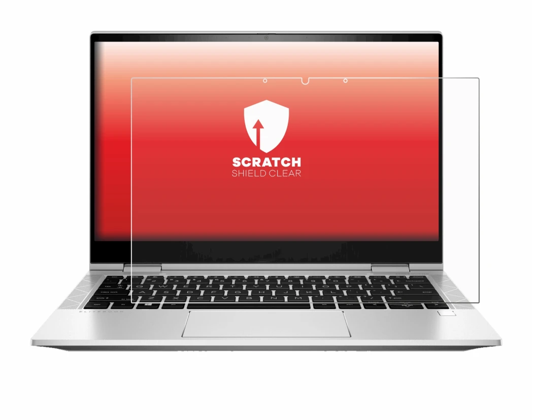 Immagine del dispositivo HP EliteBook x360 830 G8 con un'ampia varietà di protezioni per lo schermo.