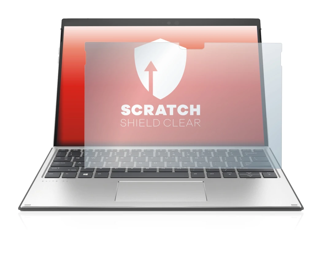 Immagine del dispositivo HP Elite x2 G8 con un'ampia varietà di protezioni per lo schermo.