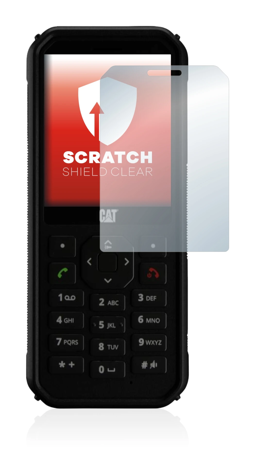 Immagine del dispositivo Caterpillar Cat B40 con un'ampia varietà di protezioni per lo schermo.