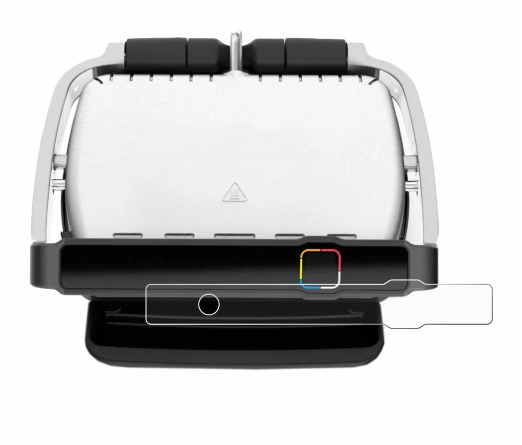 Immagine del dispositivo Tefal OptiGrill Elite con un'ampia varietà di protezioni per lo schermo.