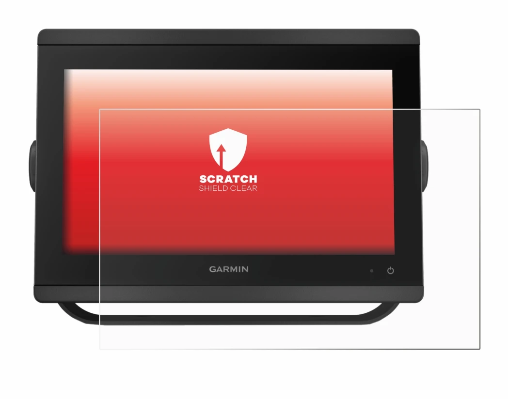 Immagine del dispositivo Garmin GPSMAP 8412 xsv con un'ampia varietà di protezioni per lo schermo.