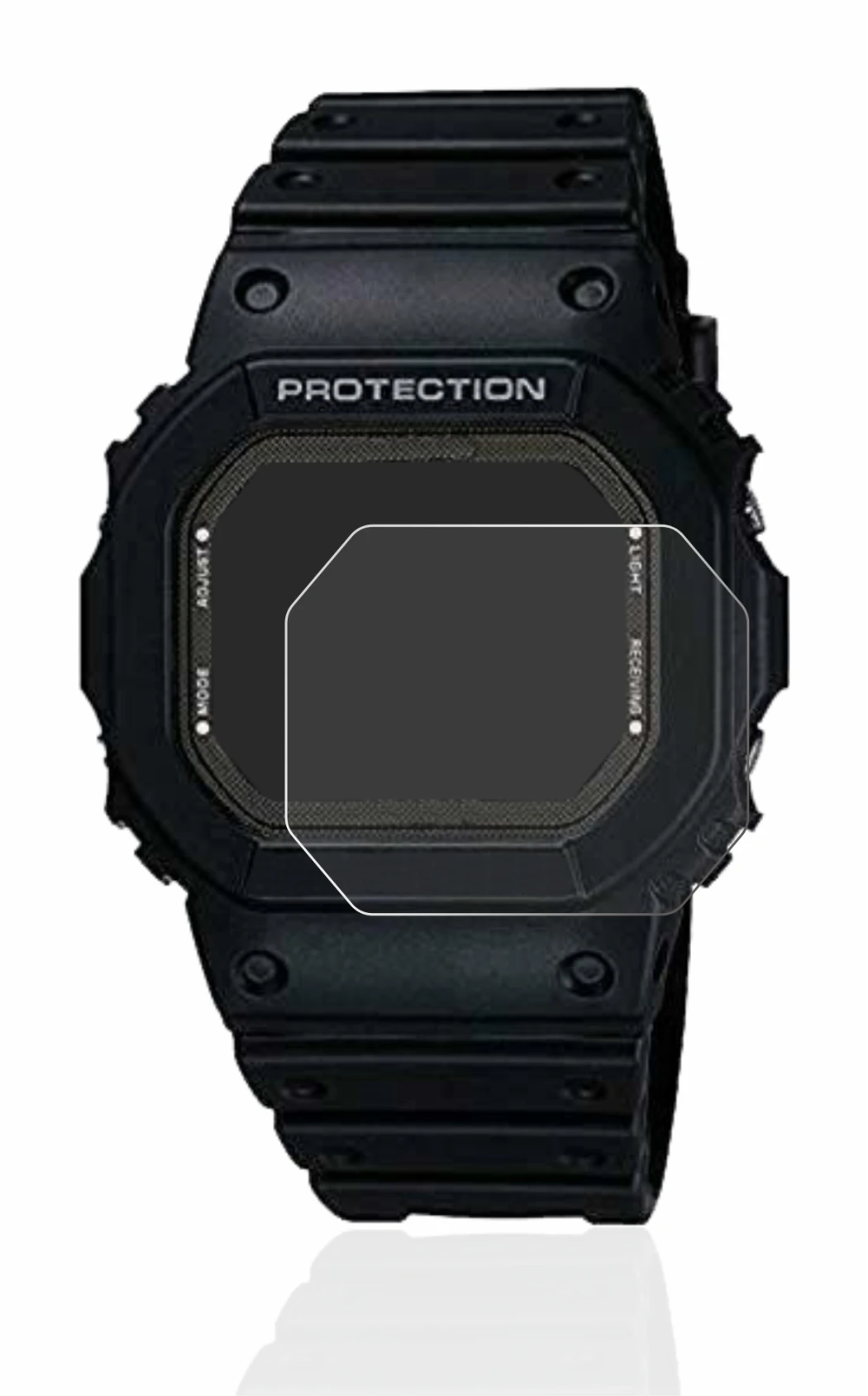 Immagine del dispositivo Casio G-Shock GW-5000-1JF con un'ampia varietà di protezioni per lo schermo.