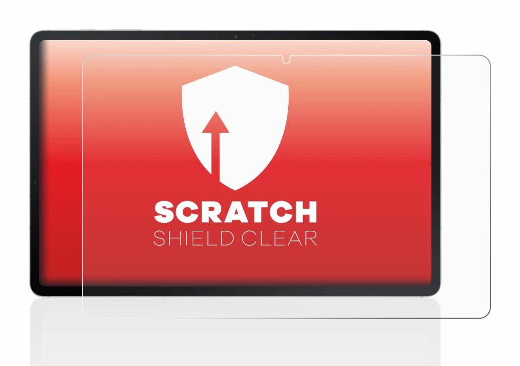 Immagine del dispositivo Samsung Galaxy Tab S7 FE (in formato orizzontale) con un'ampia varietà di protezioni per lo schermo.